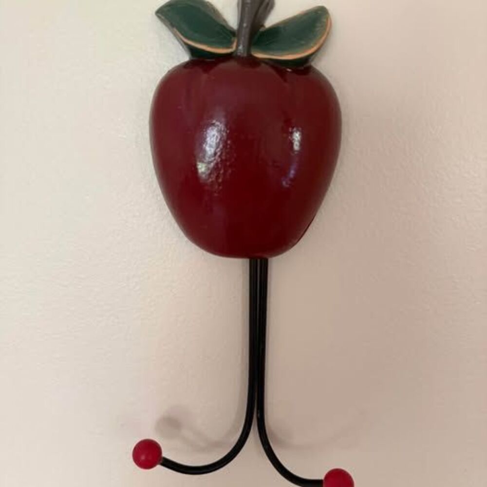 Vintage Red Apple Wall Hook